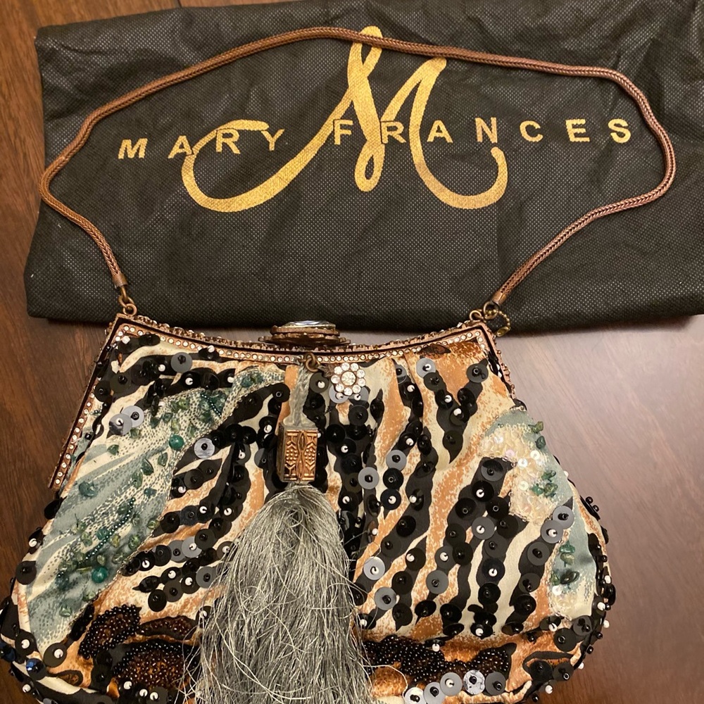 Mary Francis jewel & sequin embellished bag